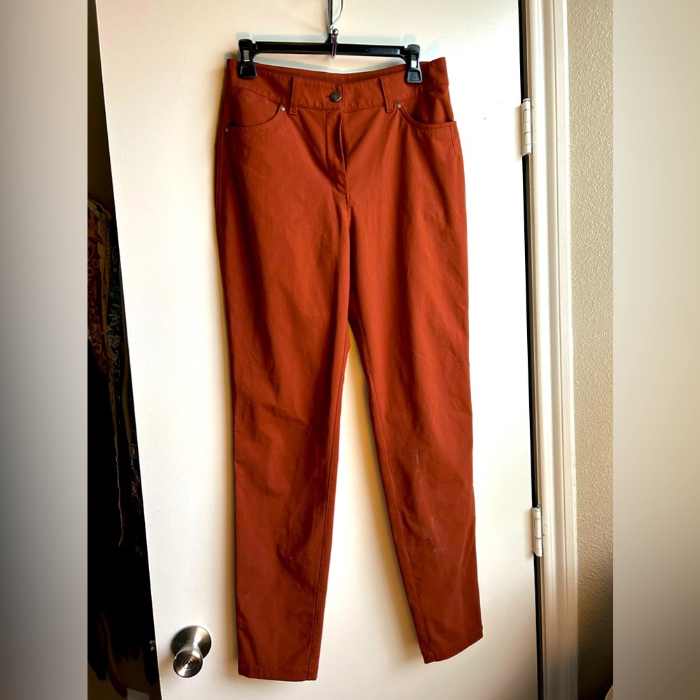 Burnt orange lululemon city sleek pants